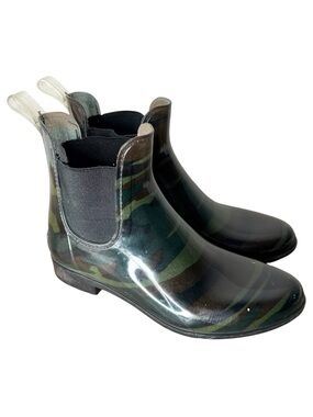 LONDON FOG Camouflage Chelsea Style Short Rain Boots Booties Size 8 *No Insoles*